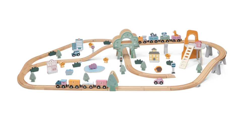 ⁨Viga 44067 PolarB Train set of 92 pieces⁩ at Wasserman.eu