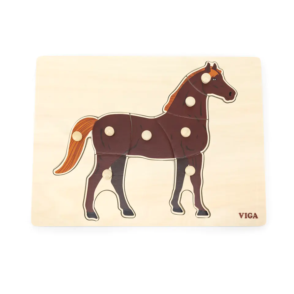 ⁨Viga 44607 Pad Puzzle with Handles - Horse⁩ at Wasserman.eu