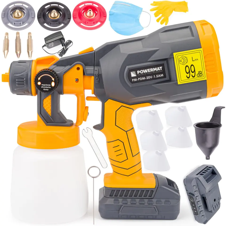 ⁨Pistolet malarski akumulatorowy Powermat⁩ w sklepie Wasserman.eu