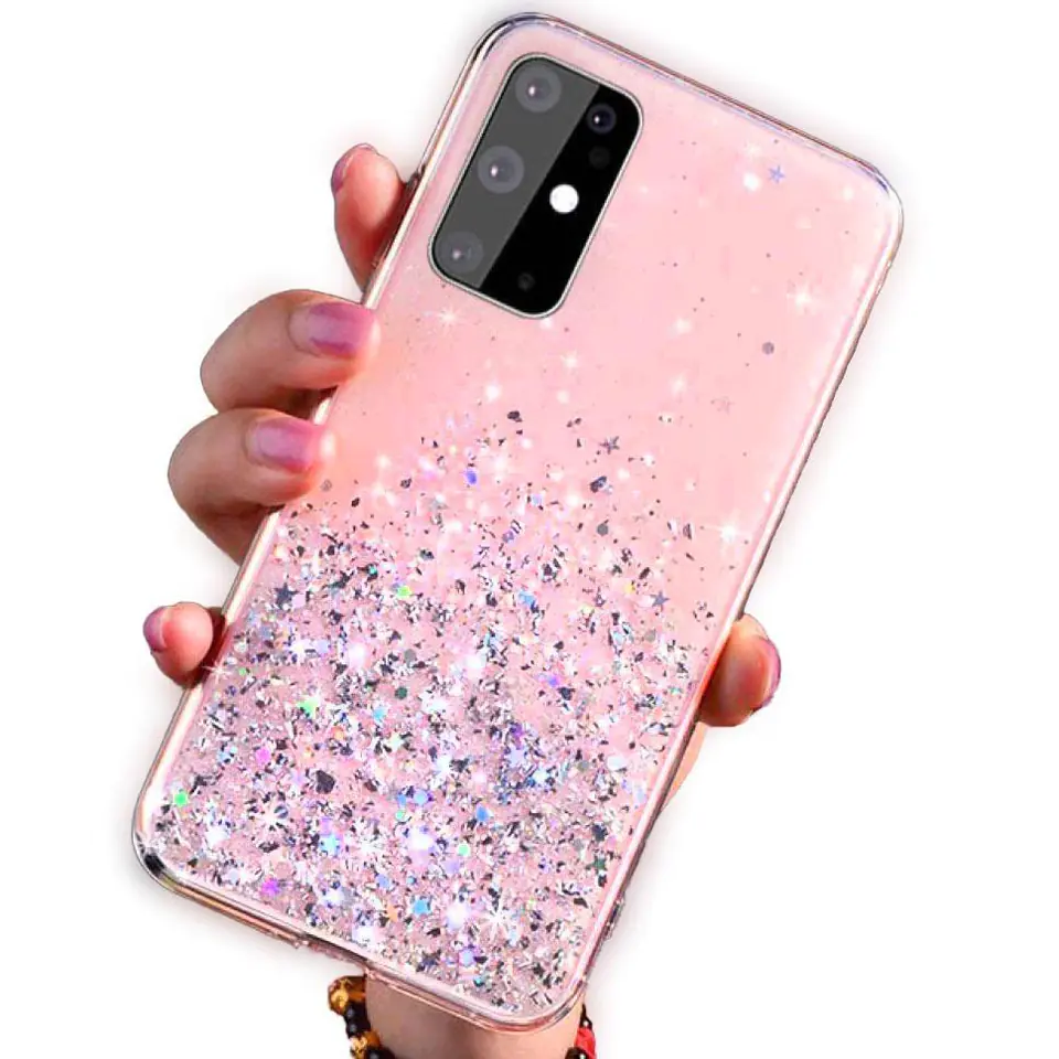 ⁨Case IPHONE 14 PLUS Glitter Sequins Glue Glitter Case pink⁩ at Wasserman.eu