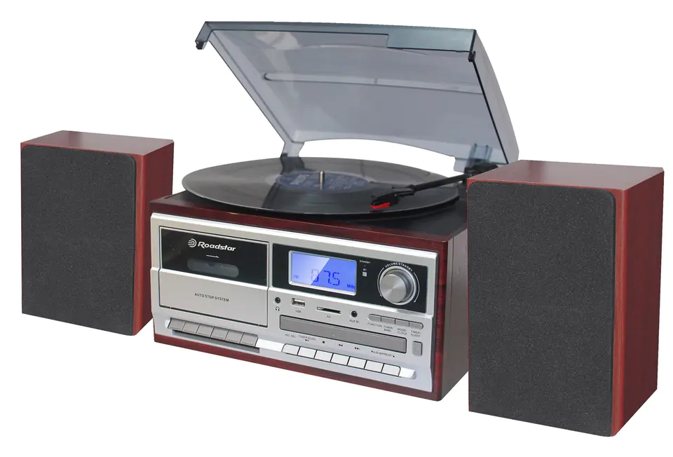 ⁨Roadstar HIF-8892EBT home audio system 8 W Cherry, Silver, Wood⁩ at Wasserman.eu