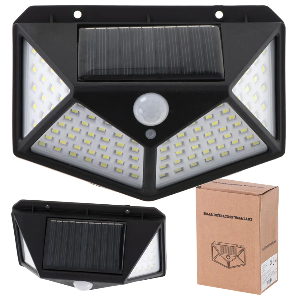 ⁨Lampa solarna czujnik ruchu i zmierzchu 100 LED⁩ w sklepie Wasserman.eu