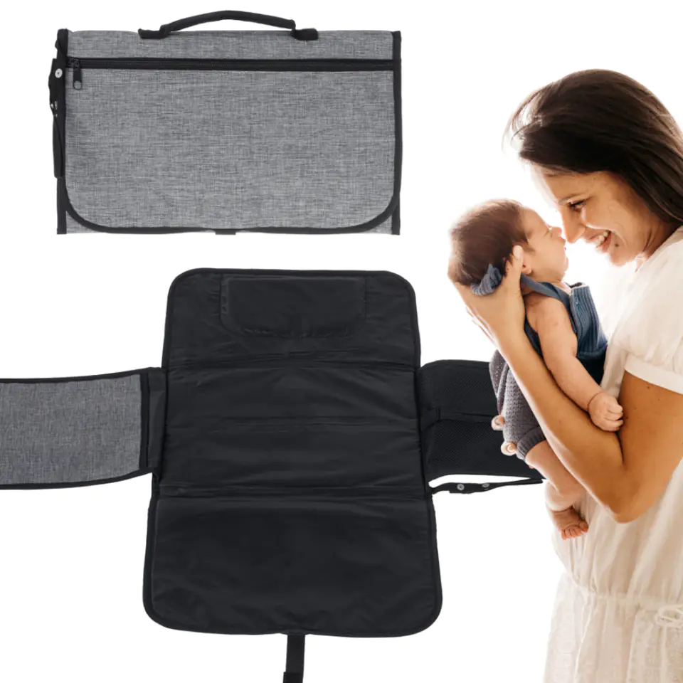 ⁨Changing table soft tourist folding bag changing mat gray⁩ at Wasserman.eu