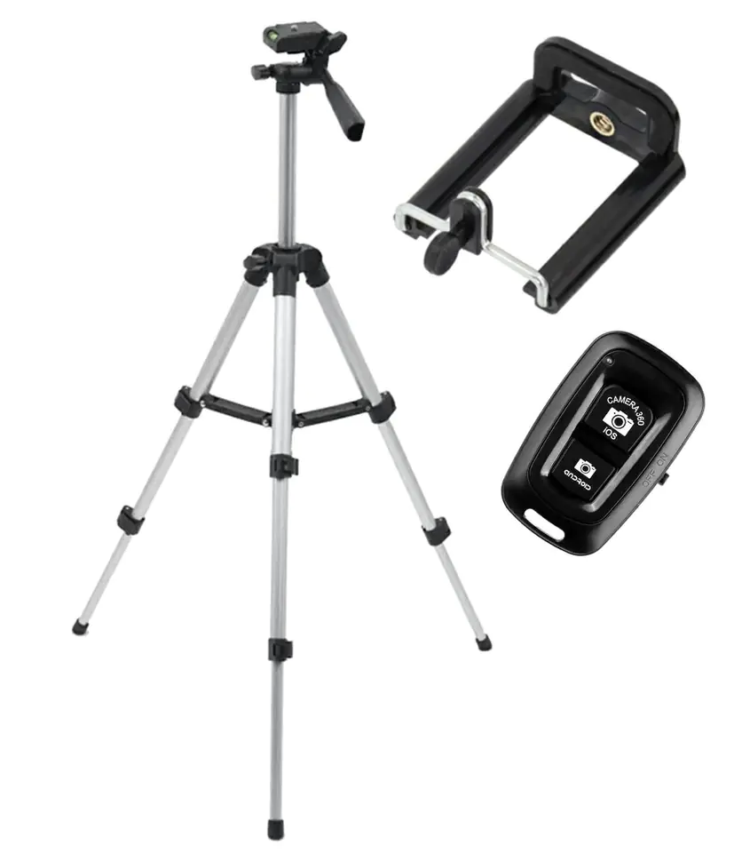 ⁨ST5C Photo tripod 130 cm + remote control + handle⁩ at Wasserman.eu