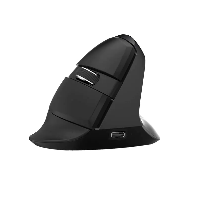 ⁨Delux M618Mini BT+2.4G RGB 4000DPI Wireless Vertical Mouse (Black)⁩ at Wasserman.eu