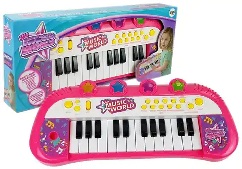 ⁨Pianinko Keyboard 24 klawisze Różowe⁩ w sklepie Wasserman.eu