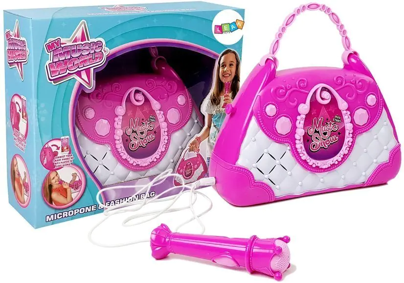 Przenośne Karaoke w Torebce Różowe Mikrofon USB w sklepie Wasserman.eu