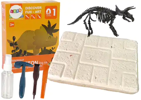 ⁨Zestaw Archeologiczny Wykopaliska Dinozaur Triceratops Szkielet 20 cm⁩ w sklepie Wasserman.eu