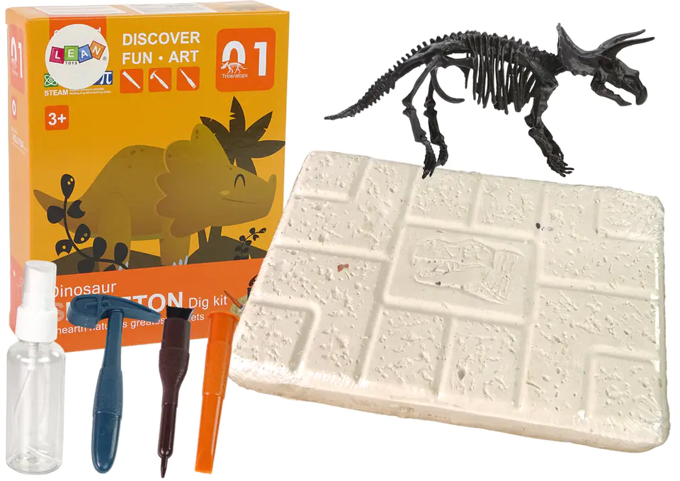 Zestaw Archeologiczny Wykopaliska Dinozaur Triceratops Szkielet 20 cm w sklepie Wasserman.eu