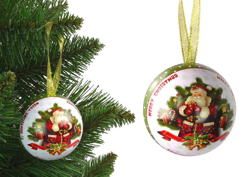 ⁨Christmas bauble Metal decoration for the Christmas tree Santa Claus at the Christmas tree⁩ at Wasserman.eu