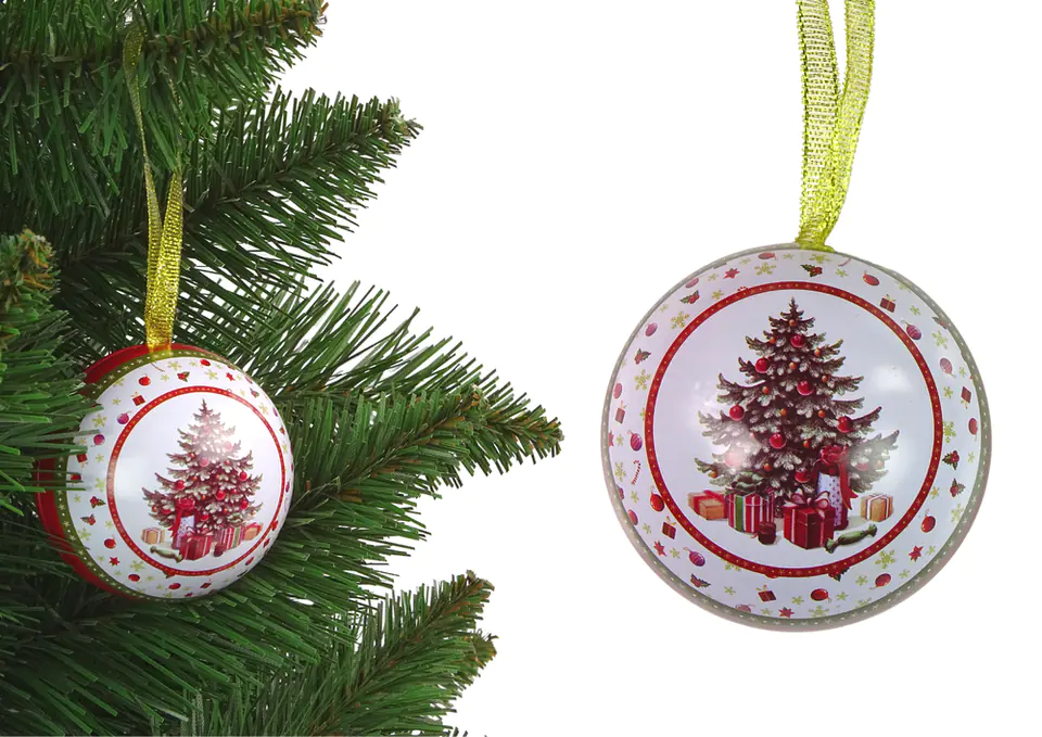 ⁨Christmas Bauble Metal Christmas Tree Decoration Christmas Tree with Gifts⁩ at Wasserman.eu