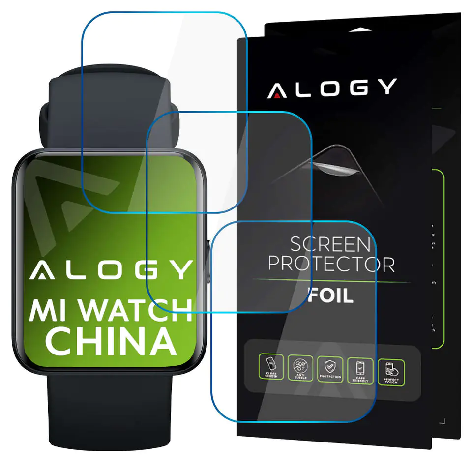 ⁨3x Folia hydrożelowa Alogy Hydrogel do Xiaomi Mi Watch China⁩ w sklepie Wasserman.eu