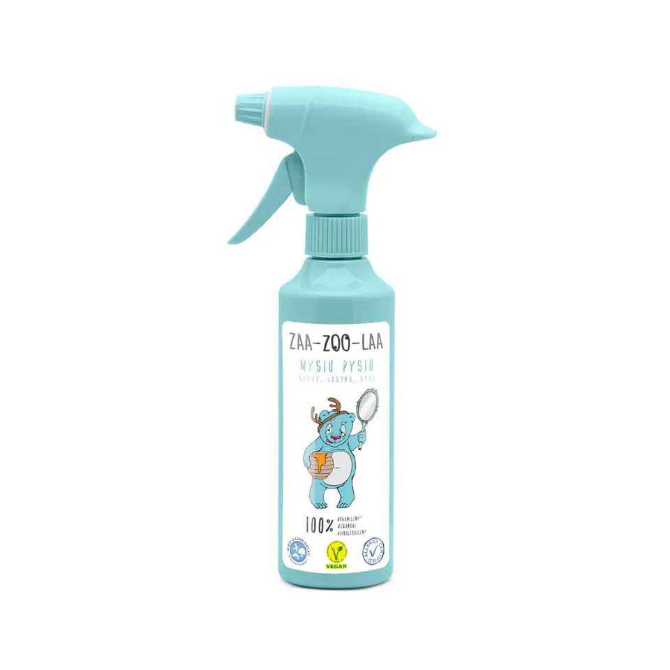 ⁨ZAA-ZOO-LAA Cleaning liquid Mysiu Pysiu - mirrors, windows, steel 350ml⁩ at Wasserman.eu