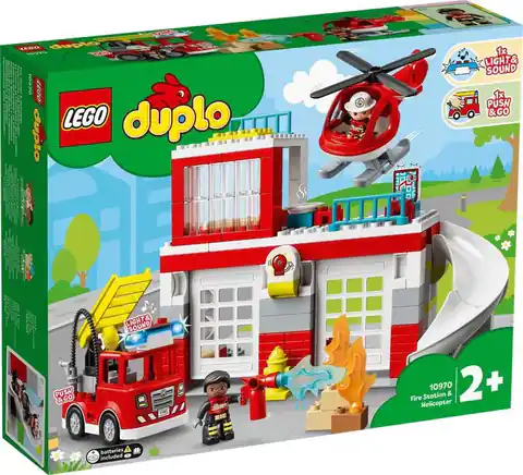 ⁨LEGO DUPLO 10970 Remiza strażacka i helikopter⁩ w sklepie Wasserman.eu