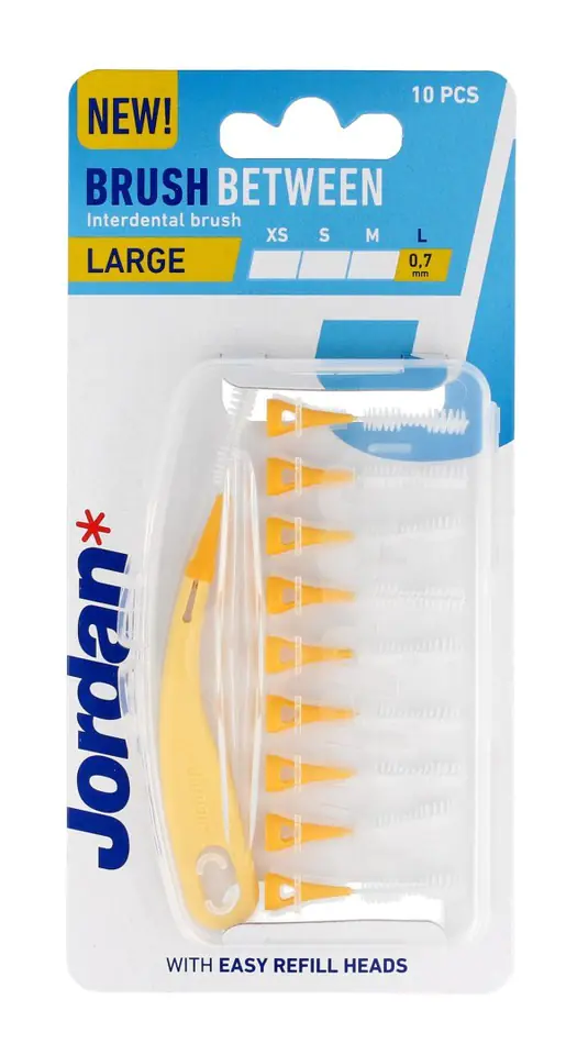 ⁨JORDAN Interdental space cleaners - L (large) 0.7mm 1 pack-10pcs⁩ at Wasserman.eu