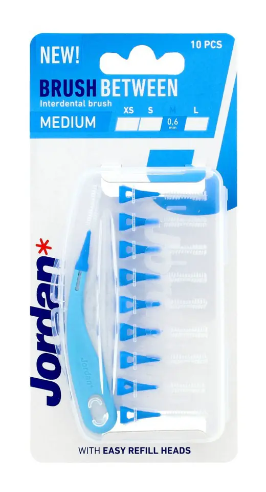 ⁨JORDAN Interdental space cleaners - M (medium) 0.6mm 1op.-10pcs⁩ at Wasserman.eu