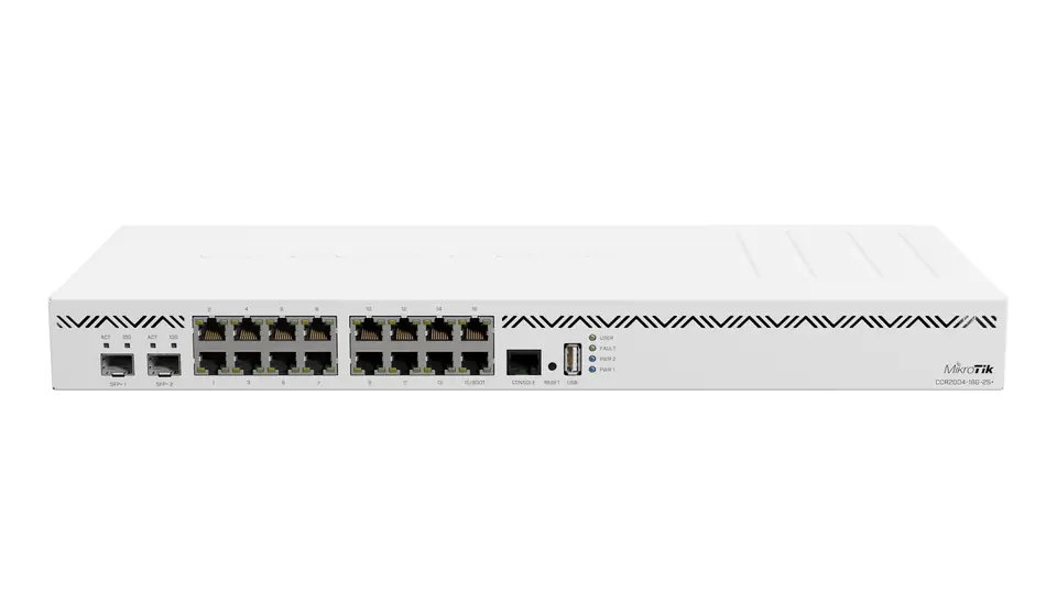 ⁨MIKROTIK CCR2004-16G-2S+ CLOUD CORE ROUTER 4x1,7GHZ, 128MB NAND, 2x 10GE SFP+, 16x 1GE PORTS, 2x AC INPUTS, L6⁩ w sklepie Wasserman.eu