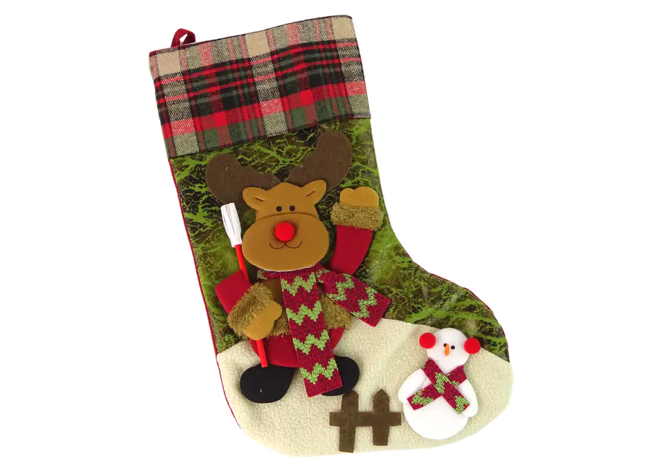 ⁨Christmas sock 47cm fabric for gifts reindeer XXL⁩ at Wasserman.eu