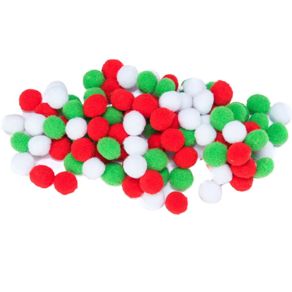 ⁨Pompons 10mm white, red, green POM42 BREWIS⁩ at Wasserman.eu