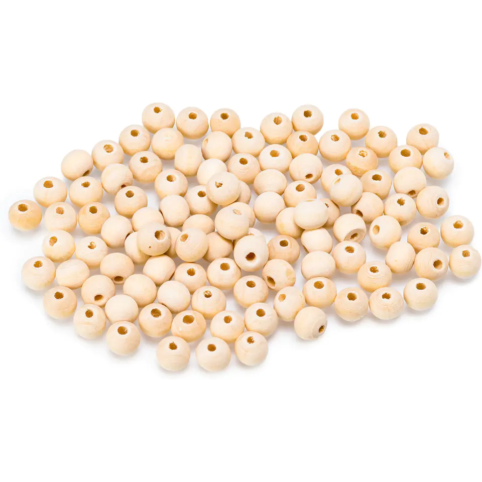 ⁨Koraliki drewniane naturalne 7mm, 100 szt. KDN 4 BREWIS⁩ w sklepie Wasserman.eu