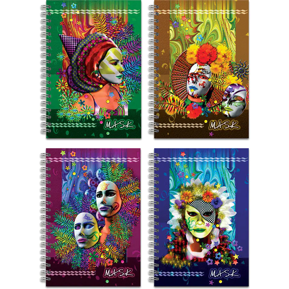 ⁨Kołonotatnik A4 160k twarda oprawa kolorowe indeksy TT6221 TADEO⁩ w sklepie Wasserman.eu