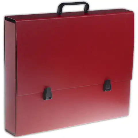 ⁨School folder with handle A3 5.5cm burgundy TT5412 TADEO⁩ at Wasserman.eu