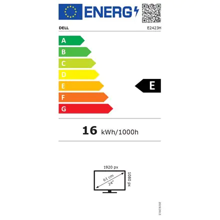 ⁨Dell | E2423H | 24 "" | VA | FHD | 1920 x 1080 | 16:9 | 5 ms | 250 cd/m² | Black | HDMI ports quantity | 60 Hz⁩ w sklepie Wasserman.eu