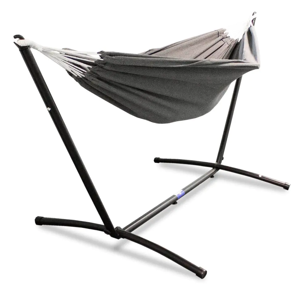 ⁨Anthracite Hammock on outdoor garden frame⁩ at Wasserman.eu