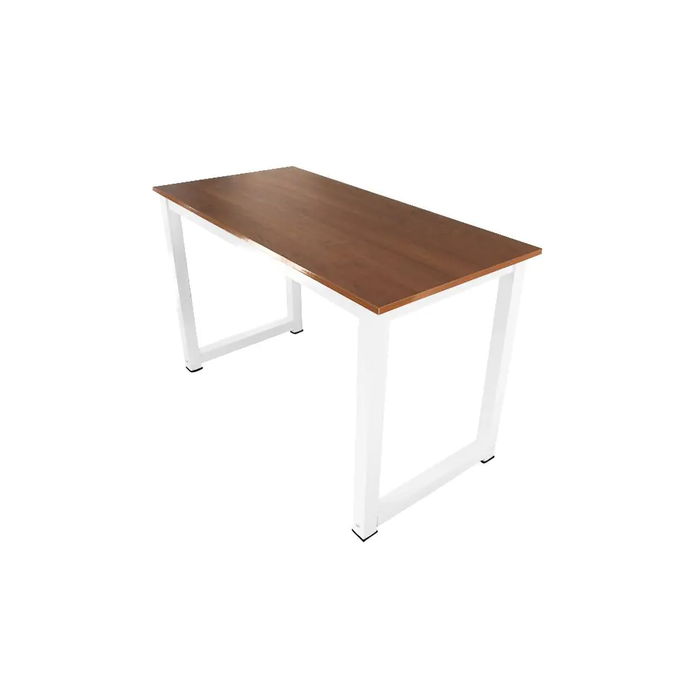 Desk with top and metal legs LOFT white-brown at Wasserman.eu