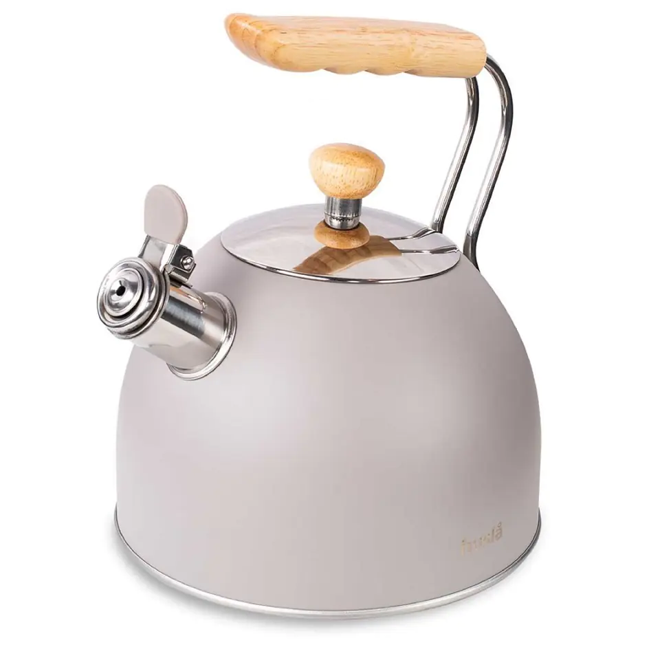 ⁨CZAJNIK Z GWIZDKIEM 2,5L HUSLA grey 73907⁩ w sklepie Wasserman.eu