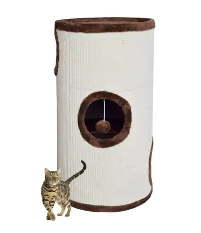 ⁨Scratching post/tube/ Tower/ Cat bed 70cm Brown⁩ at Wasserman.eu