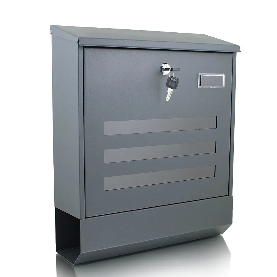 ⁨Large mailbox, newspapers, press anthracite dark grey⁩ at Wasserman.eu