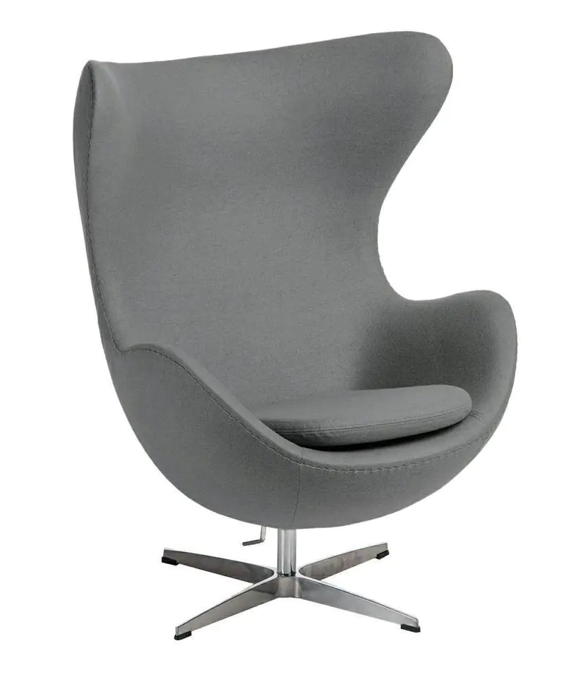 ⁨Armchair Egg grey light cashmere 42 Premium (grey)⁩ at Wasserman.eu