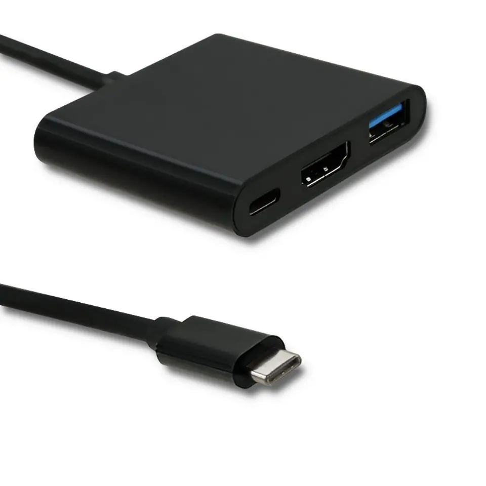 ⁨Adapter USB 3.1typC/HDMI +USB AF+USB typC Black⁩ at Wasserman.eu