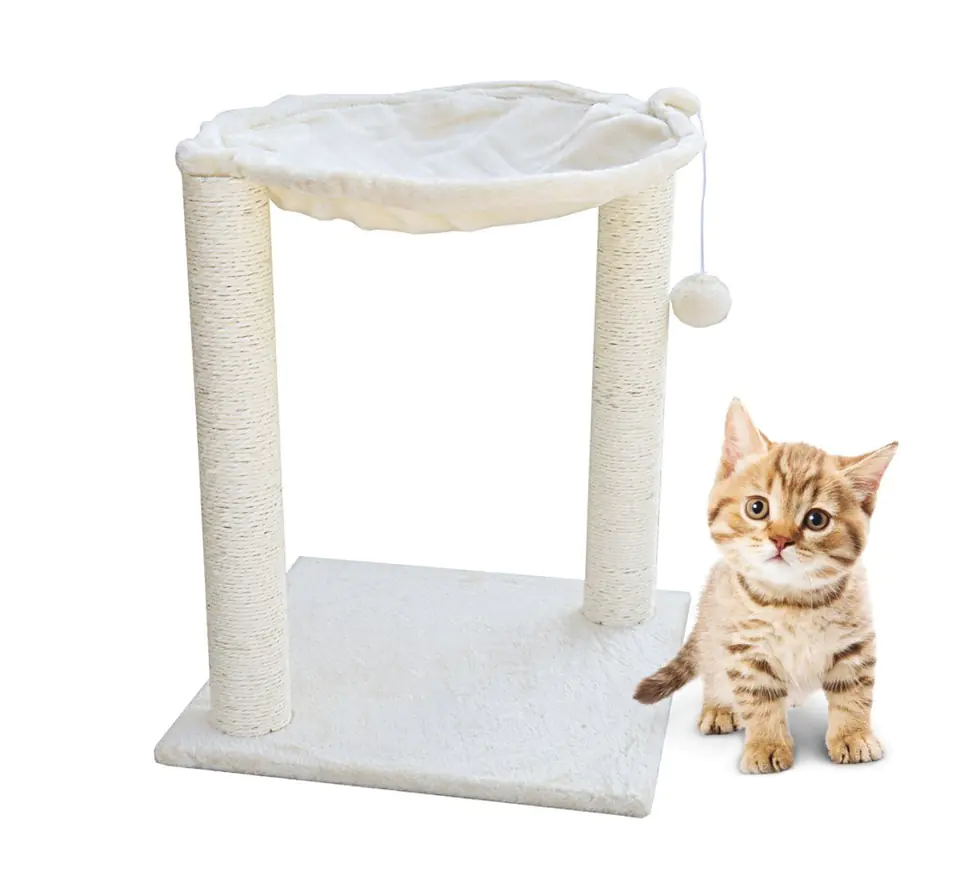 ⁨STANDING HAMMOCK CAT BED BEIGE CAT BED⁩ at Wasserman.eu