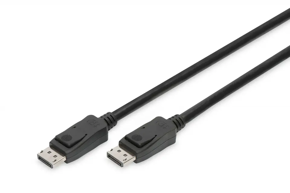 ⁨Kabel połączeniowy DisplayPort z zatrzaskami 8K 30Hz UHD Typ DP/DP M/M czarny 2m⁩ w sklepie Wasserman.eu