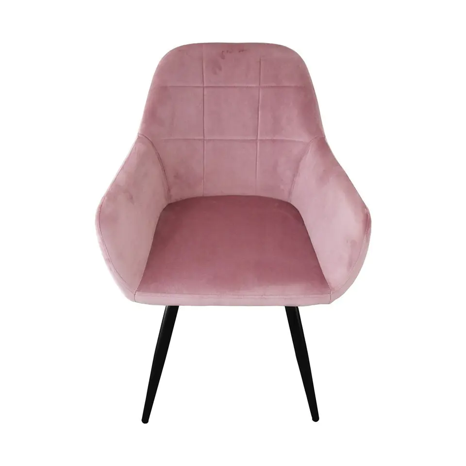 ⁨Upholstered velor chair 2 pieces pink⁩ at Wasserman.eu
