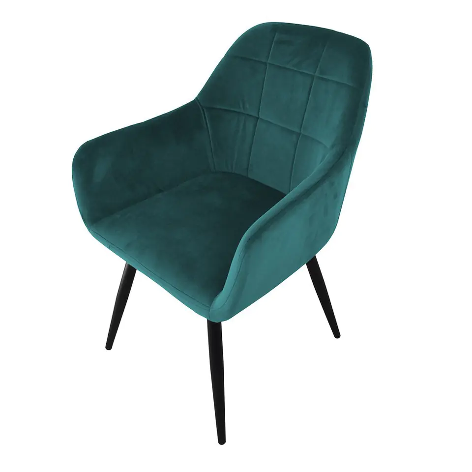 ⁨Upholstered velour chair 2 pieces green⁩ at Wasserman.eu