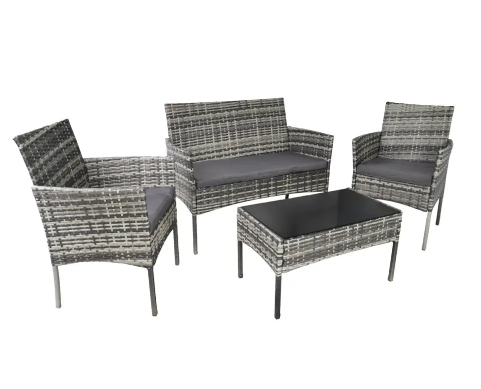 ⁨Rattan furniture, armchair, leisure, gray table⁩ at Wasserman.eu