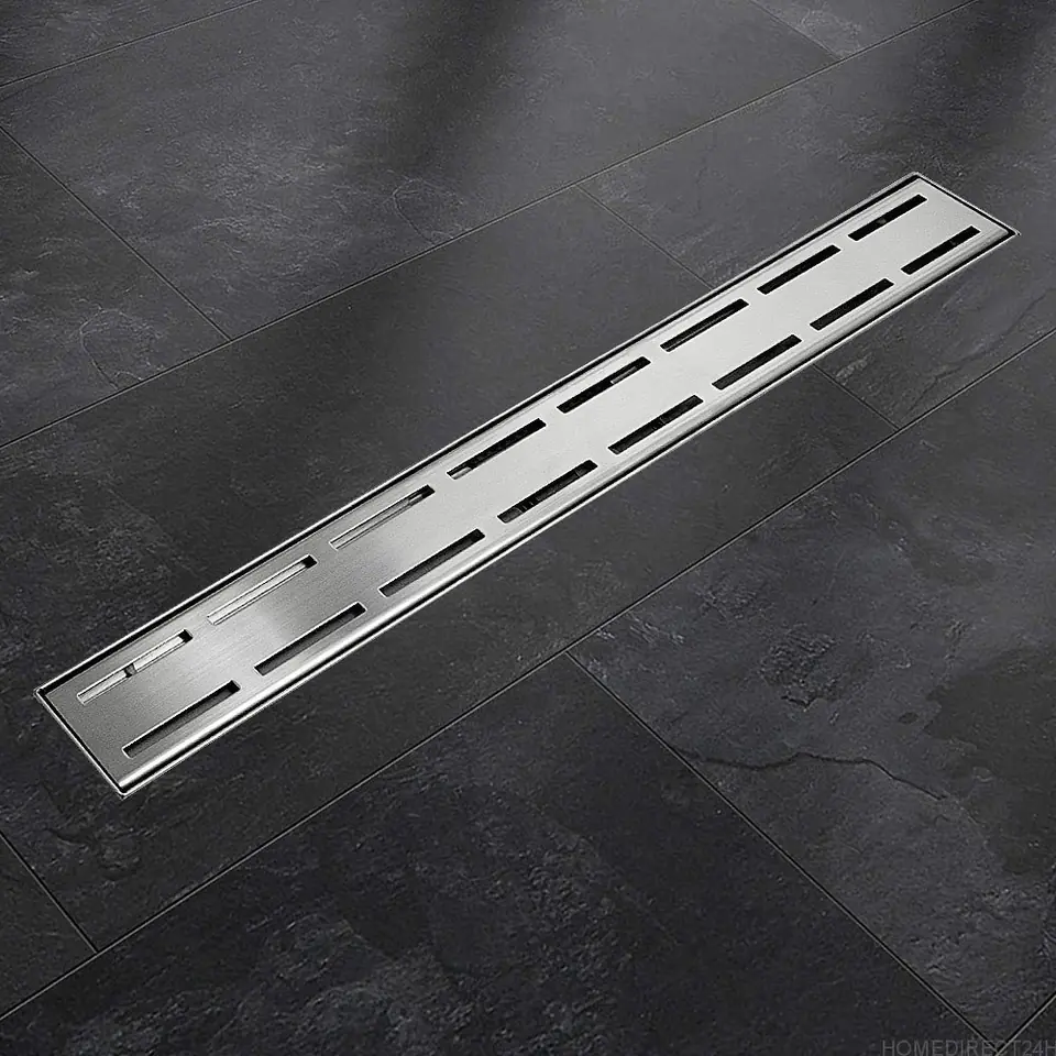 ⁨LINEAR DRAIN LINE WITH SIPHON 80cm STAINLESS STEEL⁩ at Wasserman.eu