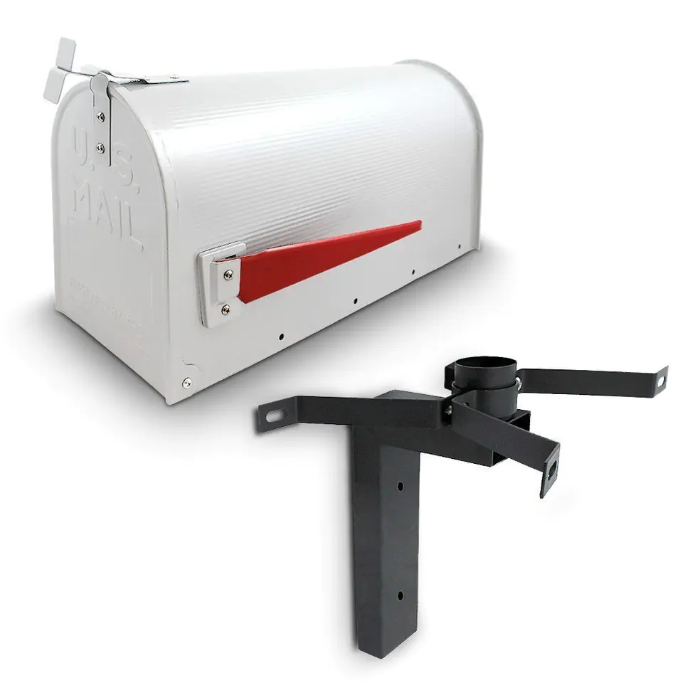⁨USA USA MAIL letterbox with handle (white)⁩ at Wasserman.eu