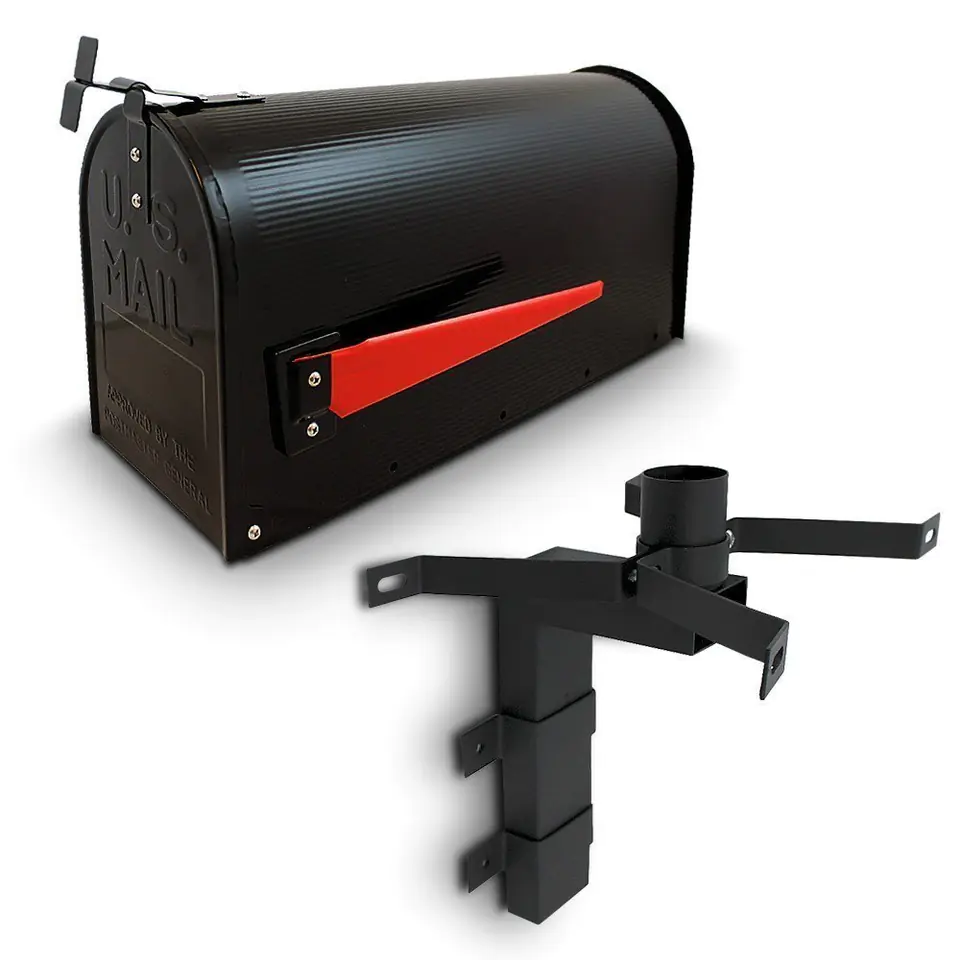 ⁨USA MAIL letterbox with handle (black)⁩ at Wasserman.eu