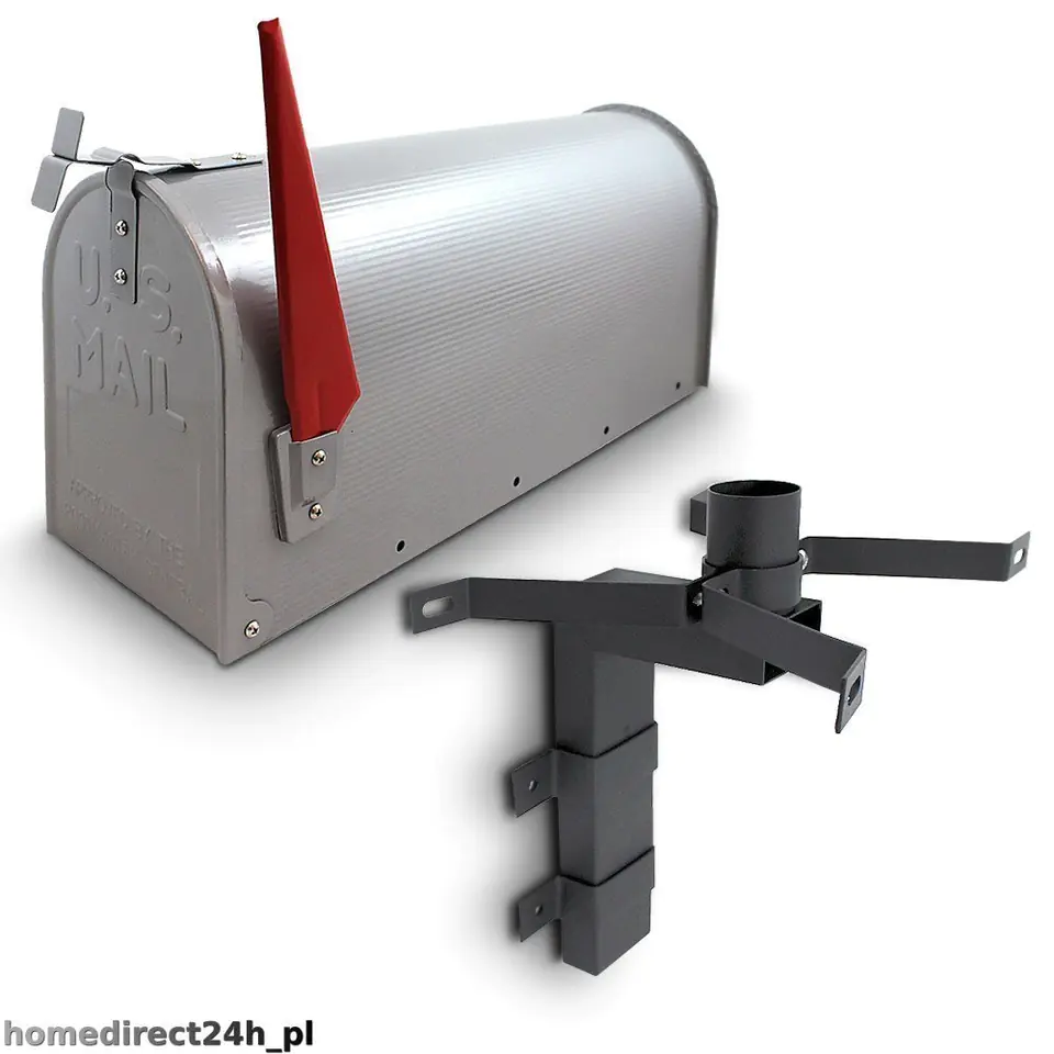 ⁨USA USA MAIL letterbox with handle (silver)⁩ at Wasserman.eu