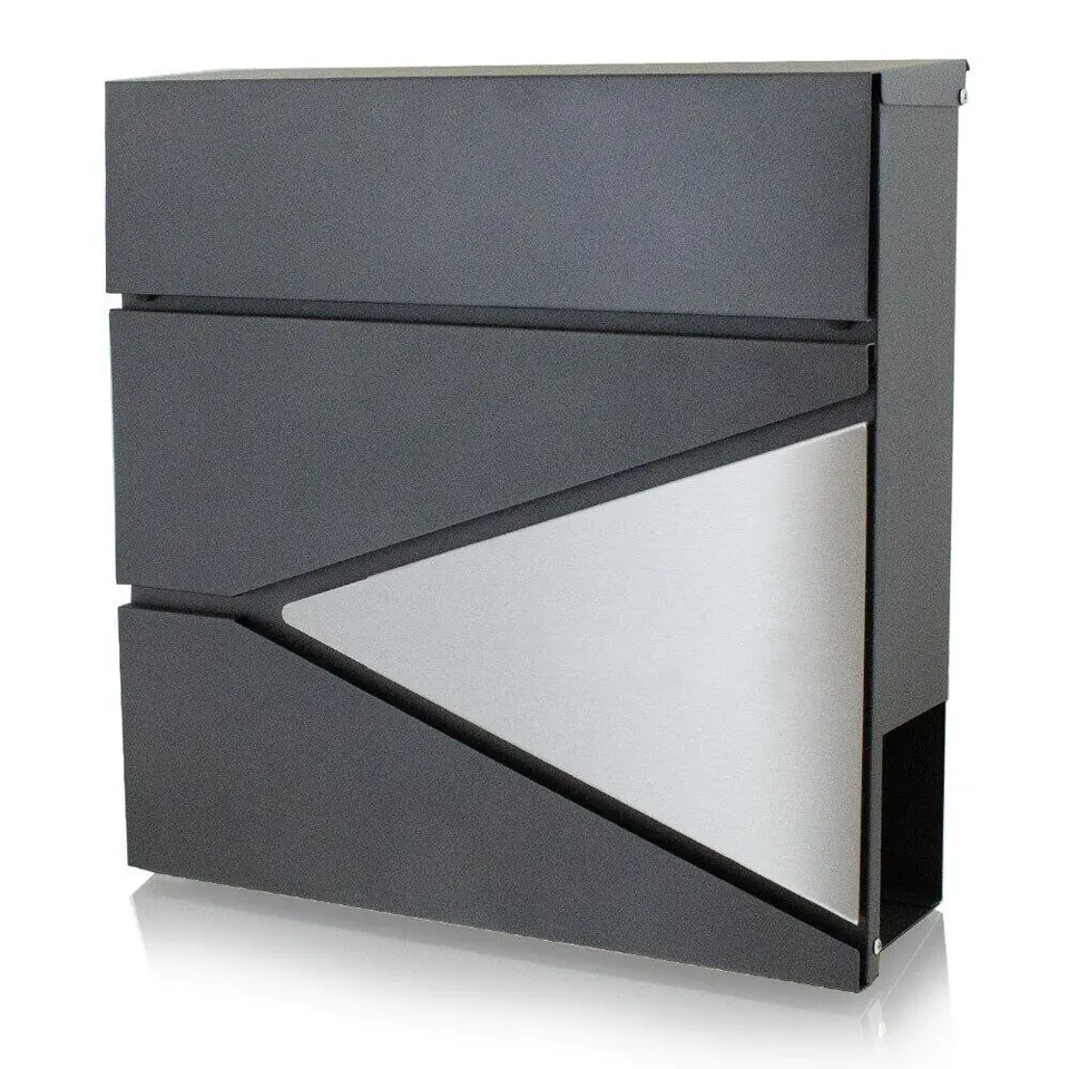 ⁨Letter Box with Anthracite Newspaper⁩ at Wasserman.eu