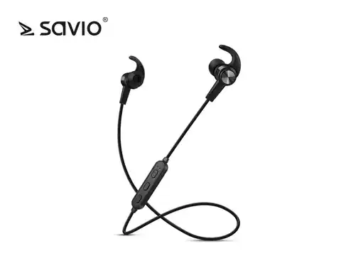 ⁨Bezprzewodowe słuchawki Bluetooth v.4.2 z mikrofonem earbuds Savio WE-02 Sport⁩ w sklepie Wasserman.eu