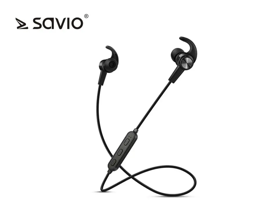 Bezprzewodowe słuchawki Bluetooth v.4.2 z mikrofonem earbuds Savio WE-02 Sport w sklepie Wasserman.eu