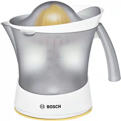 ⁨Bosch MCP3500 Elektrische Zitronenpresse 0,8 l 25 W Weiß, Gelb⁩ im Wasserman.eu