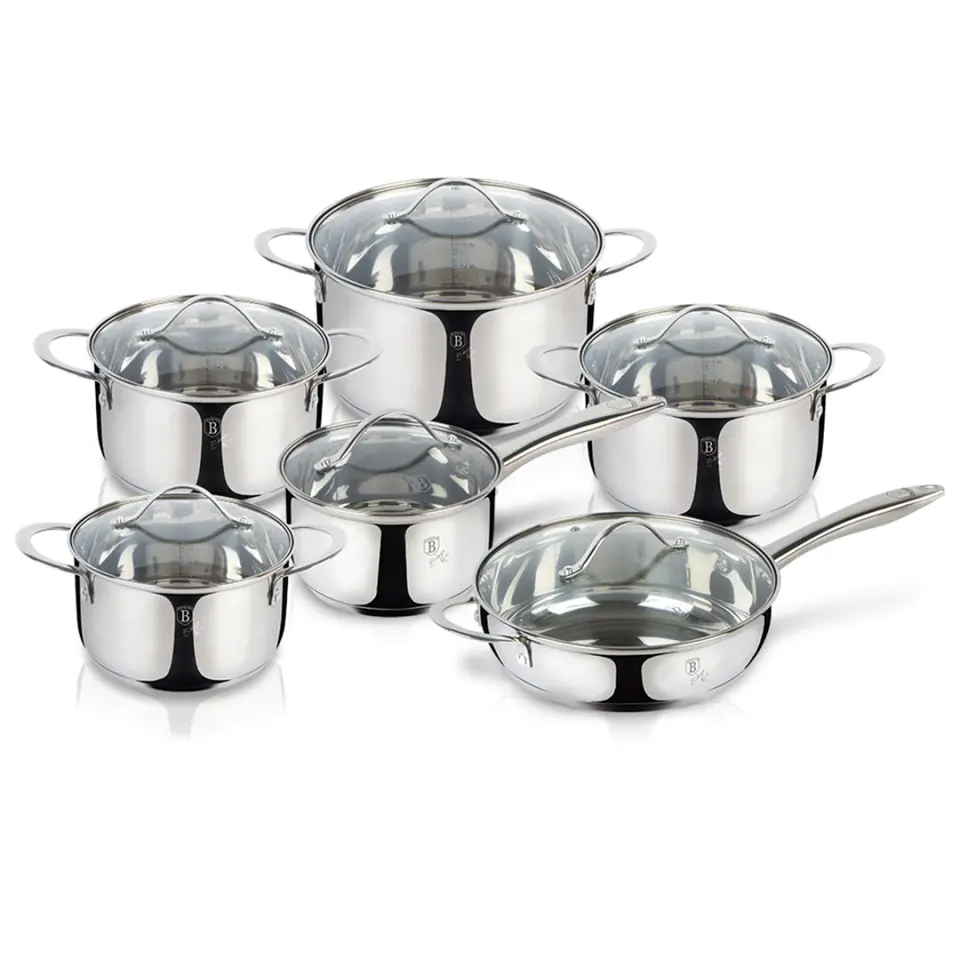 ⁨SET OF 12 PIECES. STEEL POTS BERLINGER HAUS BH-6661⁩ at Wasserman.eu