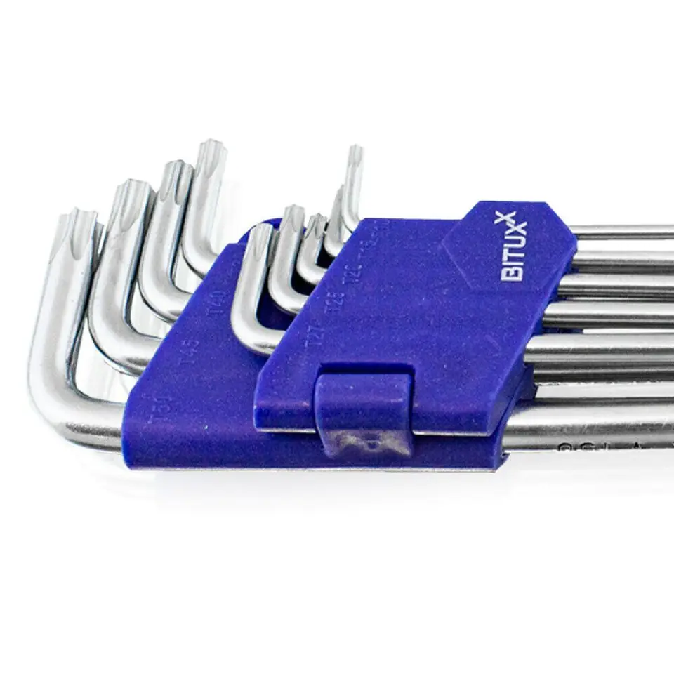 9-PIECE TORX KEY SET T10-T50 BITUXX L SHAPE IN ORGANIZER at Wasserman.eu