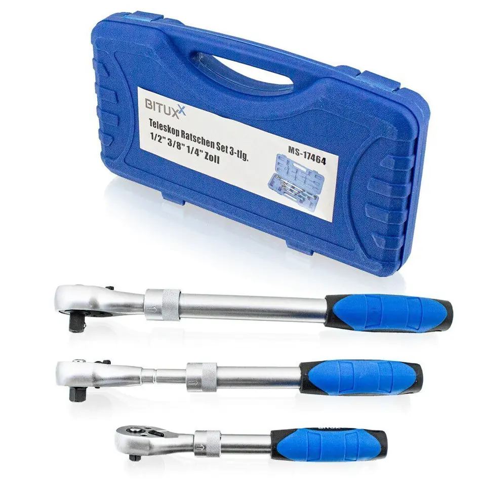 ⁨Telescopic wrench set with ratchet 3 pieces⁩ at Wasserman.eu